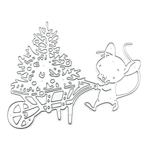 JOERBABU Metall-Stanzform Weihnachtsbaum Maus Prägeschablone Stanzformen für Kartenherstellung, Scrapbooking, Papierbastelvorlage von JOERBABU