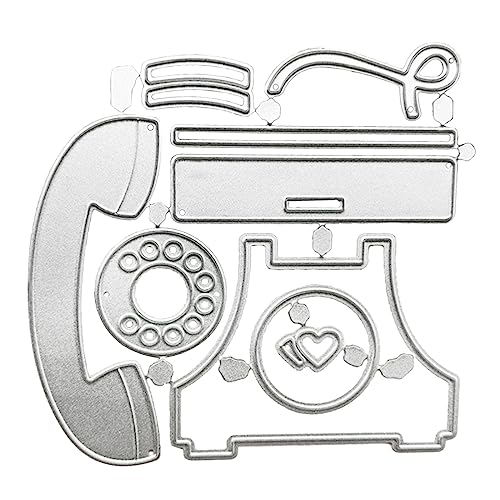 JOERBABU Metall-Stanzschablone, Telefonprägeschablone, Stanzformen für Kartenherstellung, Scrapbooking, Papierbastelvorlage, handgefertigt von JOERBABU