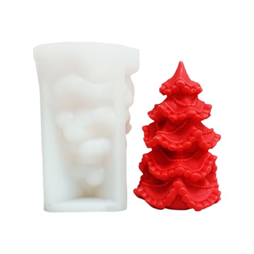 JOERBABU Silikonform für Weihnachtsbaum, Kerzen, Ornamente, Gipsformen, handgefertigte Gießformen, Epoxidharz-Formen von JOERBABU