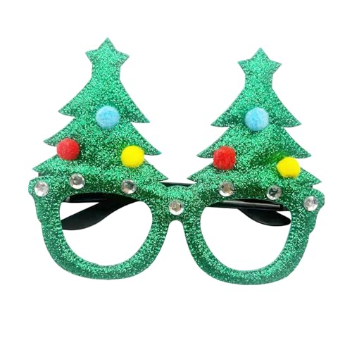 JOERBABU Weihnachts-Rahmenbrille, lustige Party-Brille, Weihnachtsfeier, Brillen, Urlaub, Kostüm, Zubehör, Dekorationen von JOERBABU