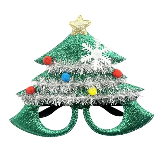 JOERBABU Weihnachtsfeier Brille Weihnachtsdekoration Kostüm Brille Rahmen für Weihnachten Urlaub Party Dekorationen von JOERBABU