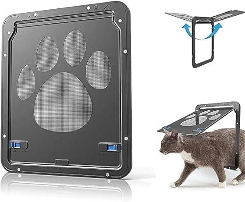 JOEUQK Haustierklappe für Fliegengitter Tür Katzenklappe Fliegengitter mit Magnetverschluss Einfache Installation Hundetür für Katzen/Hunde von JOEUQK