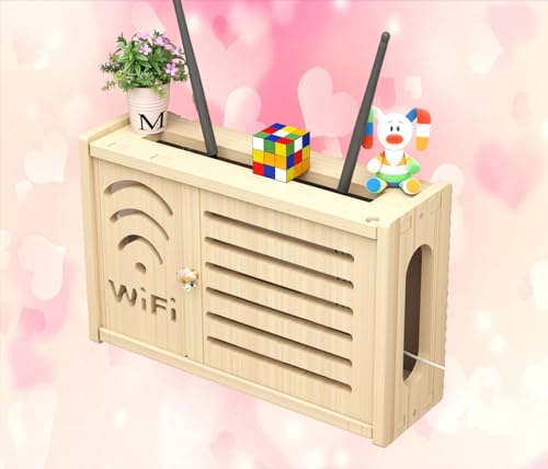 JOEUQK WiFi-Router-Aufbewahrungsbox, WLAN-Aufbewahrungsbox, Wandmontage, kabelloser Router, Aufbewahrungsbox zum Aufhängen, C-36 x 24 cm von JOEUQK