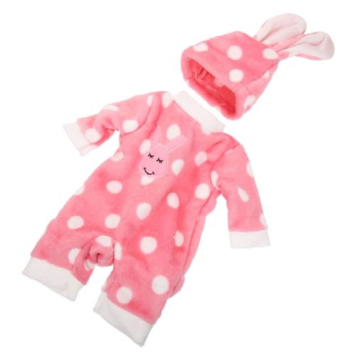 1 Satz Puppenkleidung Puppen Set Puppen Kleidung Puppenpyjama wiedergeborenes Kleinkind Zubehör für wiedergeborene Babypuppen -Mädchen-Pyjama Puppenkostüm für Kinder Stoff Rosa JOINPAYA von JOINPAYA