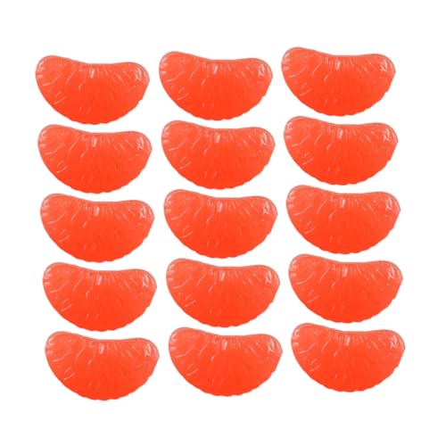 30St Grapefruit-Segment Haar deko Haar Topper handyzubehör fingerhalterung Valentine's Day bastel deko kreative Handyhüllen-Anhänger Mini-Grapefruitscheiben-Anhänger PVC rot JOINPAYA von JOINPAYA