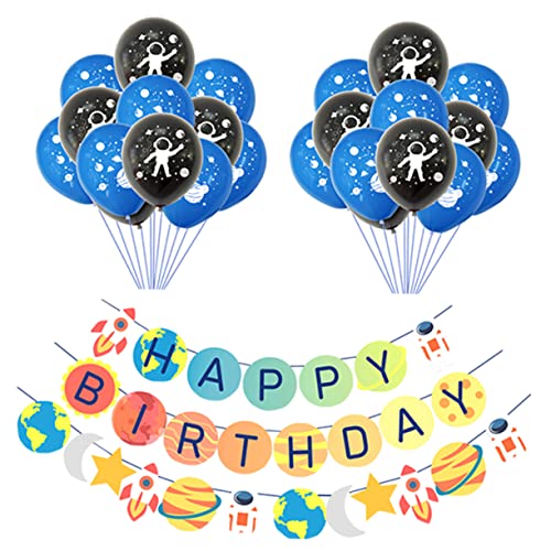 JOINPAYA 1 Set/Geburtstagsballons Mit Aufschrift „Happy Birthday Bunte Party Dekoration Für Kindergeburtstagsfeiern Inklusive 1 Banner Und 20 Luftballons Und von JOINPAYA