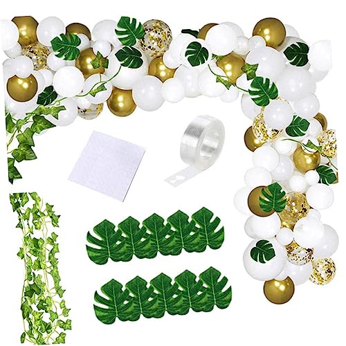 JOINPAYA 1 Satz 124 Stück Ballon jahrestag weihnachten hochzeitstruhe wischtelgeschenk weihnachen the weddi für Grün eins Gold Aufblasgerät Partymonster Party-Rattan Partyzubehör Emulsion von JOINPAYA