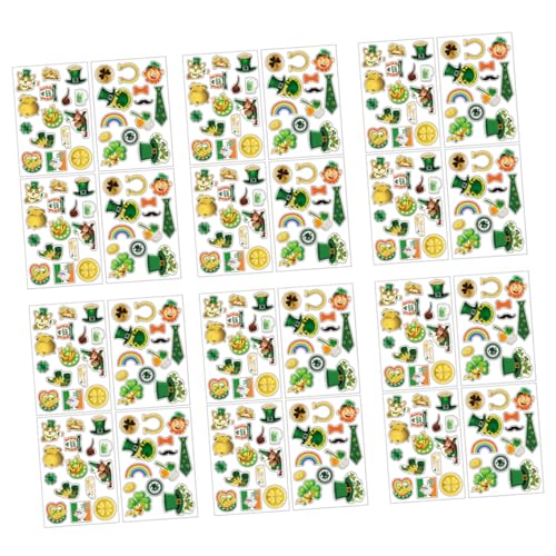 JOINPAYA 1 Satz 20 Stück Weihnachtsmann-Geschenkaufkleber Kalender Sticker Aufkleber Kalender Geschenkeidee car Decor st Patricks Day abziehbilder st. Patricks Day Aufkleber Papier Green von JOINPAYA