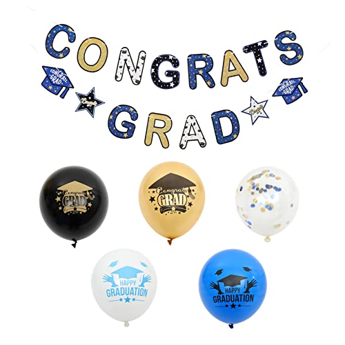 JOINPAYA 1 Satz Abschluss ziehen Flagge Ballon Graduierung hängende Strudel Ballonständer Neonparty ballon set luftballons set dekoration Partyballons 2022 Abschluss-Themenballons Papier von JOINPAYA