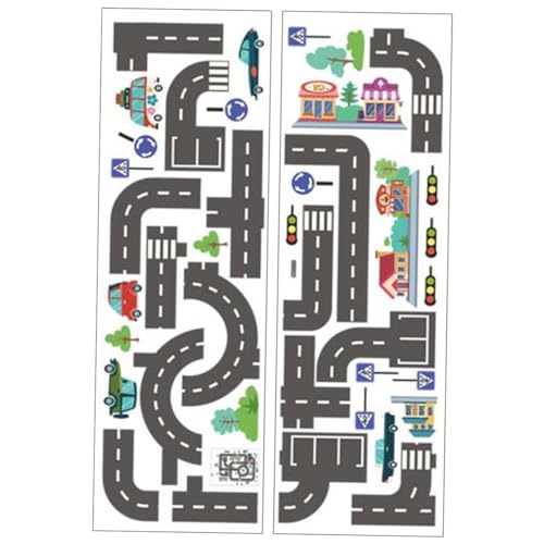 JOINPAYA 1 Satz Aufkleber Für Die Autospur Transporte Autospur-wandaufkleber Für Kinder Halter Autodeko Kinderzimmer Wandsticker Lkw Auto Aufkleber Wandtattoos Für Kinder Papier 2 Blätter von JOINPAYA