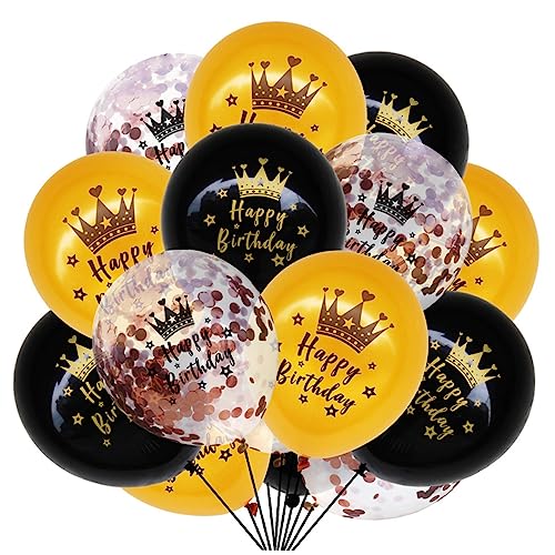 JOINPAYA 1 Satz Ballon-konfetti-set Geburtstagsballons Aus Folie Glitzerndes Konfetti Partyballons Zum Geburtstag Ballondekoration Zum Geburtstag Dekorative Luftballons Golddekor Emulsion von JOINPAYA