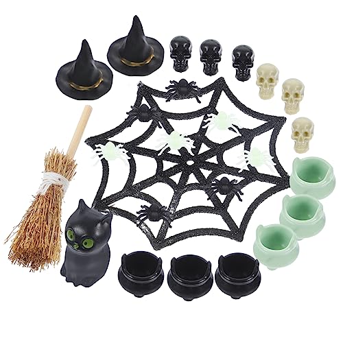 JOINPAYA 1 Satz Halloween-wohndekoration Minifiguren Miniatur-hexenkappen Halloween-charme Miniatur-halloween-figuren Halloween-spielzeug Halloween-miniaturhaus Halloween- Plastik von JOINPAYA