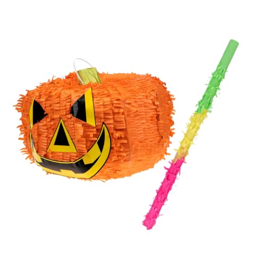 JOINPAYA 1 Satz Kürbis Piñatas Halloween Konfetti Kürbisse Pinata Gruseliger Kürbis Streamer Geburtstag Piñata Groovig Aufkleber Kürbis-piñata Orange Papier von JOINPAYA