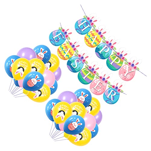 JOINPAYA 1 Satz Osteranzug ostern luftballons ostern dekoration party dekoration Osterfeier Dekoration Banner aus Kaninchenpapier schöner Partyballon Latexballons Party-Banner Emulsion Blue von JOINPAYA