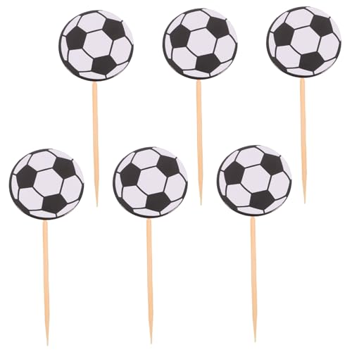 JOINPAYA Fußball-cupcake-topper 60-teiliges Kuchentopper-set für Geburtstagskuchen-dekorationen von JOINPAYA