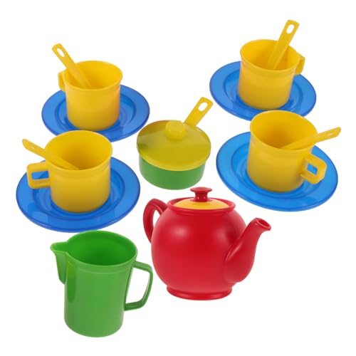 JOINPAYA 1 Satz Simuliertes Teeset Für Kinder Spielzeughausverzierungen Nachmittagstee Spielzeug Zubereiten Tea-time-spielset Miniatur-teegeschirr Winziges Teegeschirr Miniaturmöbel Plastik von JOINPAYA