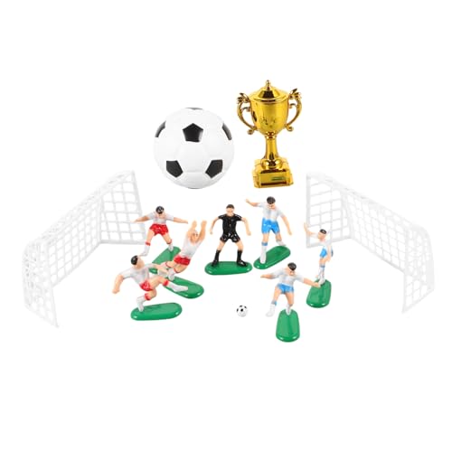 JOINPAYA 1 Satz Trophäen-Fußballmodell Trophäe Fußball Modell Kuchen Dekoration Fußball Thema Tortenaufsatz für Fußballspieler Mini-Trophäenmodell Ballspieler-Kuchenaufsatz Wiederverwendbar von JOINPAYA