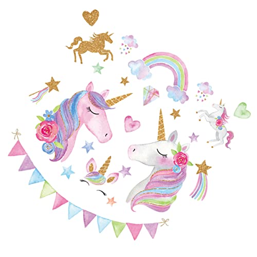 JOINPAYA 1 Satz Wandtattoo Einhorn Entfernbare Wandaufkleber Einhorn Schälen Selber Machen Fensteraufkleber Mit Tieren Selbstklebender Wandaufkleber Wandtattoo Tier Pvc von JOINPAYA