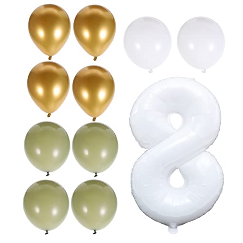 JOINPAYA 1 Satz Zahlenballon 3 Ballon Luftballons Für Geburtstagsfeiern Dekorationen Zum 8. Geburtstag Ballons Geburtstagsfeier Luftballons Buchstaben Nummer 8 Ballon Jubiläum Emulsion von JOINPAYA