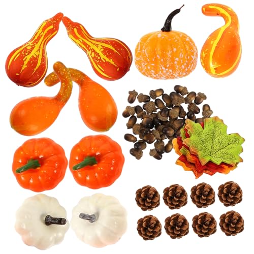 JOINPAYA 1 Satz herbstdeko Halloween Dekoration Pumpkin Decoration Pine Nuts gefälschte Kürbisdekore Party-Layout dekorative Requisiten Halloween-Partyzubehör gefälschte Tannenzapfen Schaum von JOINPAYA