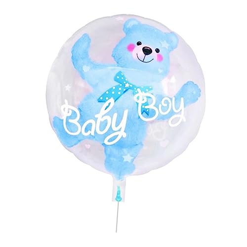 JOINPAYA 1 Stk transparente Kugel kinder party kinderparty geburtstagsdeko Geburtstagsfeier Kulisse blaue Luftballons Bärenballon weihnachtsdeko Partyzubehör Bobo-Ballon Aluminiumfolie Blue von JOINPAYA