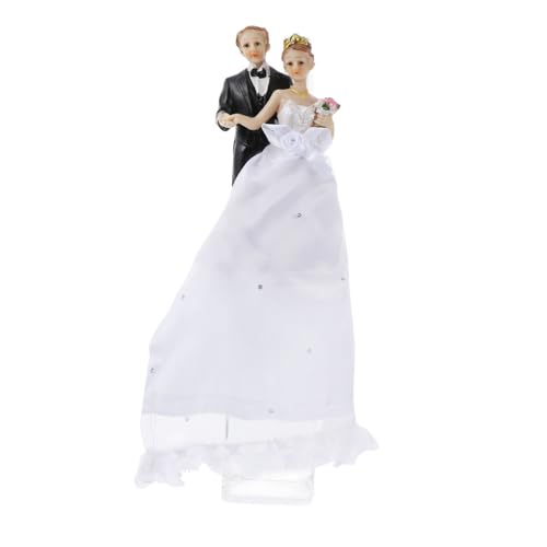 JOINPAYA 1 Stück Hochzeitsfigur Dekoration Braut Bräutigam Verlobung Hochzeit Statue Hochzeitsfiguren Hochzeit Party Kuchen Cupcake Ornamente Für Paare Cupcake Topper Aus Stoff von JOINPAYA