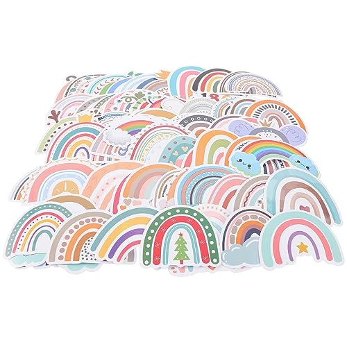 JOINPAYA 100 STK klebesticker Stickers Aufkleber Praktische Aufkleber Rainbow Sticker Exquisite Aufkleber Regenbogenaufkleber Scrapbook-Regenbogen-Aufkleber Auto-Regenbogen-Aufkleber Papier von JOINPAYA