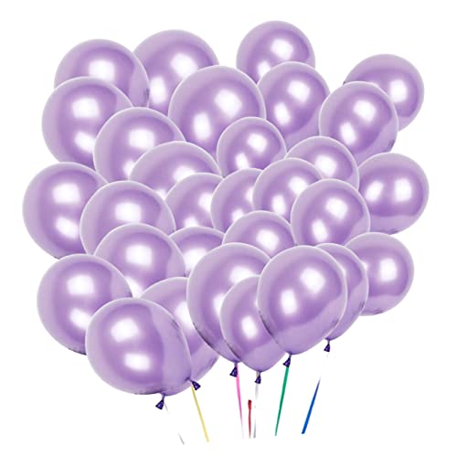 JOINPAYA 100 Stk Hochzeitsballon Konfettiballons Luftballons zum Hochzeitstag -Mädchen-Luftballons weihnachten dekoration the wedding party balloon hellvioletter Ballon Latexballon von JOINPAYA