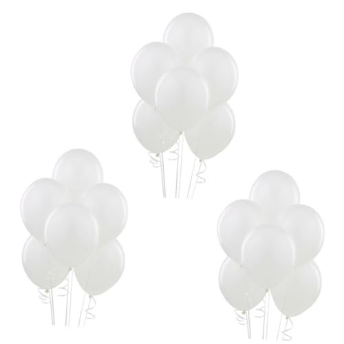 JOINPAYA 100 Stück 10 Party-Latexballon Perlenballons weiße Luftballons party mitgebsel kinder kinderparty mitgebsel ballongas helium-luftballons balongas Hochzeit Latexballon Gummiballon von JOINPAYA