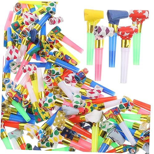 JOINPAYA 100st Drachenpfeife 100 Stück Partygebläse Krachmacher Blasrohr Partygeschenke Für Lärmmacher Partykrachmacher Geräuschemacher Geburtstagsgeschenke Krachmacher-blowouts Plastik von JOINPAYA