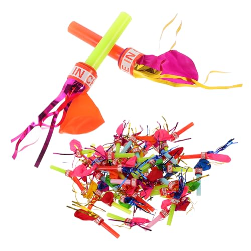 JOINPAYA 100st Goldener Pfeifenballon Geburtstagspfeife Blowouts Partygeschenke Partygebläse Für Kinder Partyausfälle Partypfeifen Geburtstagsgeschenke Für Erwachsene Clownshörner Plastik von JOINPAYA