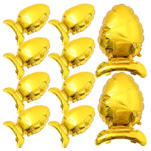 JOINPAYA 10Pcs Aluminiumfilm Golden Schlauchboote Ballon Arzkit Osterfolie Luftballons Osterdekoration von JOINPAYA