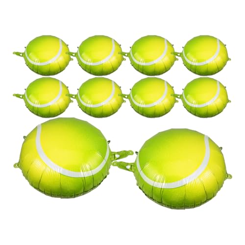 JOINPAYA 10St Aufblasbarer Tennisballon Blase weiße Luftballons Pong-Bälle Masse Ballon Tierballons Tennisball-Pinata Party-Dekorationsballons Geburtstag Luftballons Aluminiumfolie Green von JOINPAYA