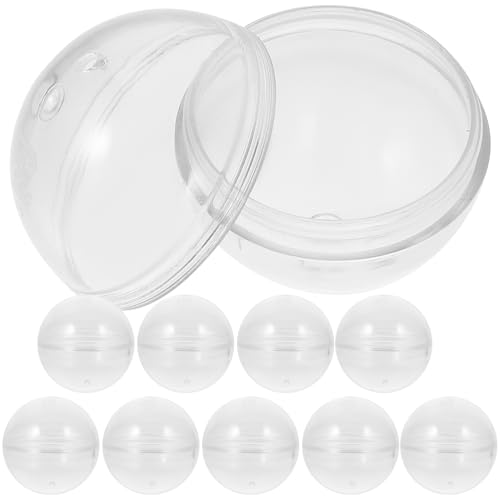 JOINPAYA 10St Gacha-Schale storage boxes aufbwahrungs-box süßigkeiten behälter hochzeitdeko vorratsboxen Ballspielzeug Kaugummis Befüllbare Kapselbällchen Automatenbälle Plastik Transparent von JOINPAYA