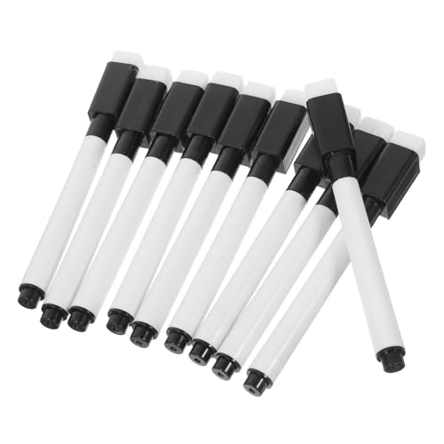 JOINPAYA Whiteboard Magnetisch 10st Tafelstifte Abwischen Löschbare Stifte Trocken Abwischbarer Marker Mit Feiner Spitze Feine Whiteboard-stifte Whiteboard-Marker Flüssige Kreidestifte Black Plastik von JOINPAYA