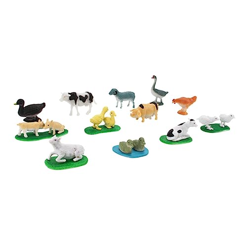 JOINPAYA 12 Stück Simulierte Tiere Spielzeuge Nutztiere Figuren Miniaturtiere Nutztiere Modelle Kuchendekoration Miniatur Scheunentiere Bauernhoffiguren Kuchendekoration von JOINPAYA