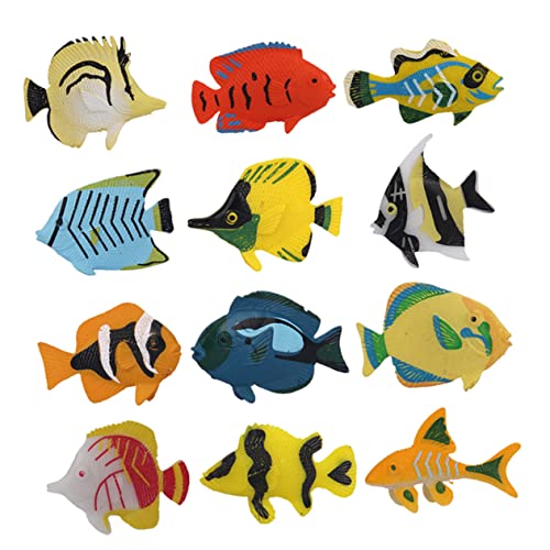 JOINPAYA 12Pcs Fischspielzeug kindergeburtstags mitgebsel Kleinkinder kleinkinderspielzeug Tierfiguren für Kreatives Lernspielzeug Aquarium Zubehör von JOINPAYA