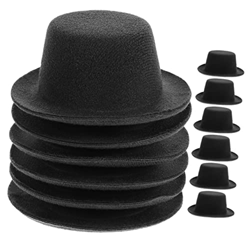 JOINPAYA 12St Mini-Cowboyhut doll Accessories Puppenhut Puppenhüte für Cosplay Cowboyhut für Puppen kleine Hüte DIY-Mini Puppenhüte basteln austauschbare Puppenhüte Stoff Black von JOINPAYA