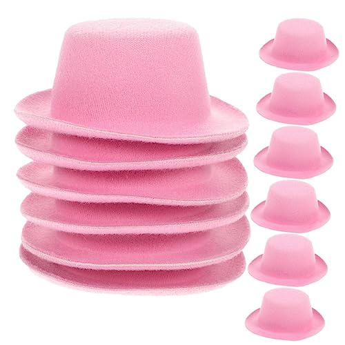 JOINPAYA 12St Mini-Cowboyhut doll Accessories rosa cowboyhut Puppenhut Set Puppenhut für Partydekoration austauschbare Hüte Minipuppe Puppenhüte selber Machen dekorative Minihüte Stoff von JOINPAYA