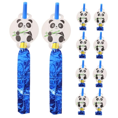 JOINPAYA 12St Panda pfeift Tierlärmmacher lustige Party-Blowouts kinderparty party dekoration gastgeschenke hochzeit pfeife Partygebläse für Kinder Blowouts Krachmacher Spielzeug Papier von JOINPAYA