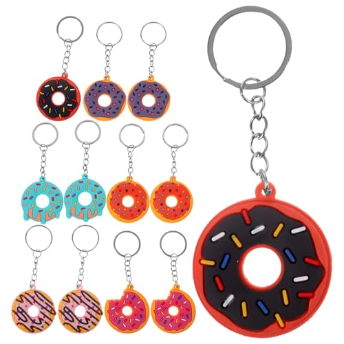 JOINPAYA 12St kuschelig cutermesserser hochzeitdeko schlusselketten hochzeitsdekoration Karte Schließe Plüsch Donut-Rucksack Bananenclip Modeschlüsselkette Schmuckzubehör für Mädchen PVC von JOINPAYA