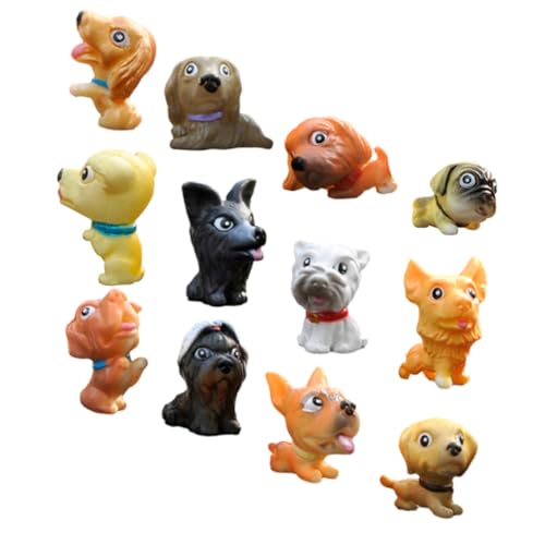 JOINPAYA 12st Mikrolandschaftswelpe Hundefiguren Spielzeug Tischdekoration Für Welpen Hund Statue Winzige Figuren Miniatur-welpenfiguren Tierstatue Mini-welpendekorationen PVC von JOINPAYA