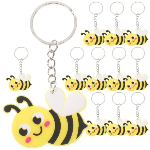 JOINPAYA 12st Niedlicher Kleiner Bienenschlüssel Futterspender Stift Bienenballons Ring Bienenfutterstation Geldbörse Kette Favorisieren Mikrowellengeeignet Brosche Eisen von JOINPAYA