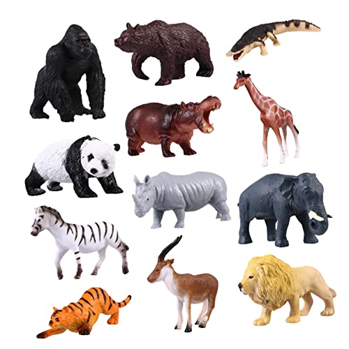 JOINPAYA 12st Tiermodell Zootierfiguren Kuh Spielzeug Wildtier-spielzeugfigur Tierspielzeug Tierische Kuchendekoration Tiere Tierwelt Bauernhoftierfiguren Dschungeltierfiguren Plastik von JOINPAYA