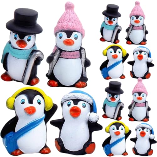 JOINPAYA 12st Winter-pinguin-ornament Pinguin- Kleine Terrarienfigur Pinguine Kleine Pinguinfigur Pinguin-becher Pinguin Weihnachtsschmuck Positiver Pinguin Pinguin-statue Vinyl von JOINPAYA