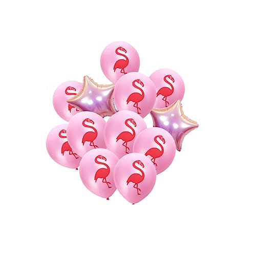 JOINPAYA 13 Stück Party-banner Rosa Blumengirlande Tropische Ballons Flamingo-ballon-kit Flamingo-girlande Rosa Dekorationen Orange Luftballons Partyballons Flamingo-anzug Hut Ballons von JOINPAYA