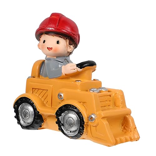 JOINPAYA 1Stk Bagger-Ornament Minibagger Lernspielzeug für Babys Bulldozer-Spielzeug für Jungen LKW spielzeug für kinder kinderspielzeug Desktop-Ornament Mikrolandschaftsornament Harz von JOINPAYA