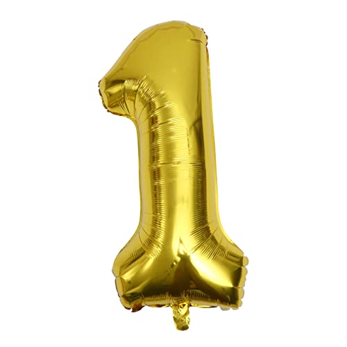 JOINPAYA 1stk Digitaler Aluminiumfolienballon Luftballons Partydeko Luftballons Fotorequisite Ballons Partydekorationsballon Aluminiumballons Festival Dekorativer Ballon Golden von JOINPAYA