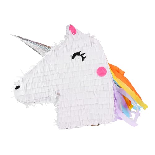 JOINPAYA 1stk Einhorn-piñata Pinata-spielzeug Mehrfarbige Piñata-sticks Geburtstagsspielzeug Lustige Pinata-fledermaus Babyspielzeug Weiches Spielzeug Geburtstag Spielzeug Papier Weiß von JOINPAYA