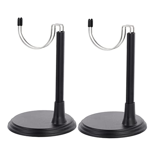 JOINPAYA 2 Sätze Puppenständer Figure Stand doll Accessories Spielzeugpräsentation Spielzeugzubehör tooniesregal Kinderspielzeug Puppenzubehör Puppenregale Puppenhalterung Metall Black von JOINPAYA